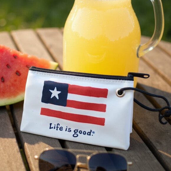 Life is Good and Sea Bags Wristlet- American Flag - Picture 1 of 6